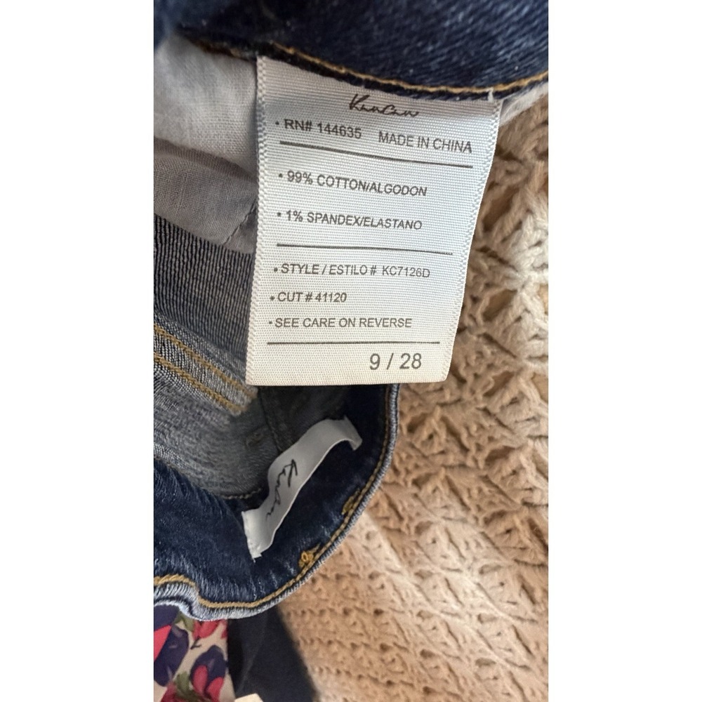 KanCan Jeans Womens Size 9/28 Blue Denim Wide Leg Stretch High Rise - Picture 7 of 10
